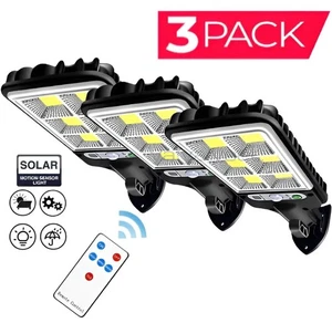 3PCS Outdoor Solar Wall Light LED Motion Sensor Bright Flood Street Lamp 3 Modes